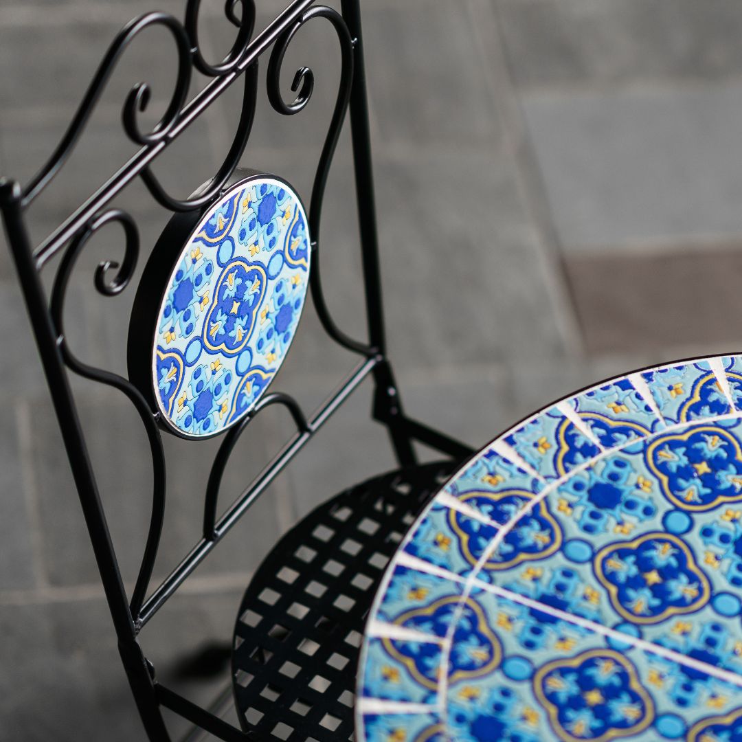 Mosaic Bistro Set of 3 – Blue/Green
